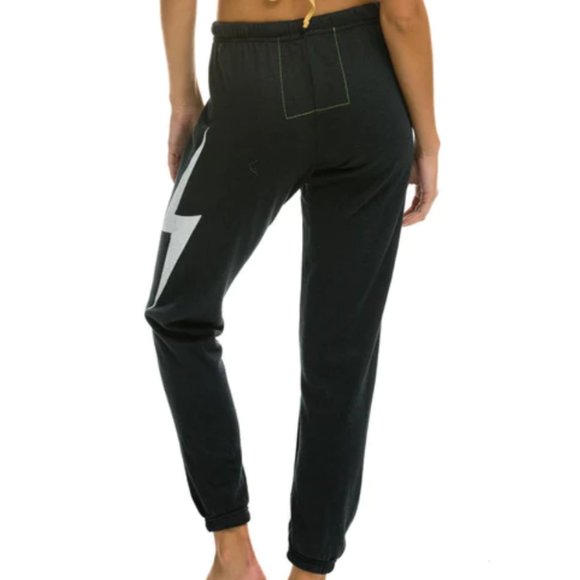 AVIATOR NATION SWEATPANTS - BOLT DESIGN - CHARCOAL - MEDIUM - NWT! SURF, BEACH - Picture 3 of 6